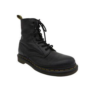 DR MARTENS Women's Black 1460 Pascal Virginia Leather Lace Up Boots Size 7